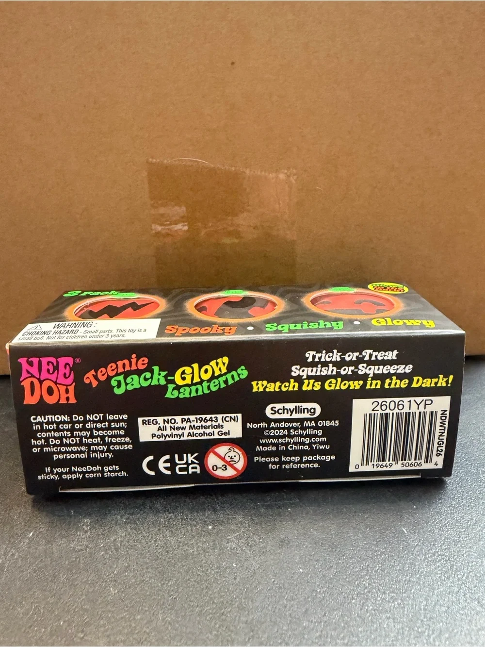 RARE Halloween Needoh Teenie Jack-Glow Lanterns 3 Pack- Glow in the Dark- Viral